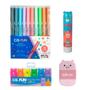 Imagem de Kit Caneta, Marca Texto Neon, Cola, Borracha - Cis Fun