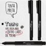 Imagem de Kit Caneta Preta Faber Castell Fine Pen 0.4mm Ponta Fina C/ 3 Un