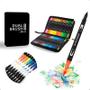 Imagem de Kit Canetinha Duas Pontas 48 Cores Dual Brush Para Colorir