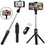 Imagem de Kit Capa A03 Core +Mini Tripé Selfie Bluetooth +Película 3D