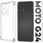 Imagem de Kit Capa Anti Impactos + Película Fosca Privacidade + Película Câmera para Motorola Moto G24