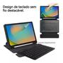 Imagem de Kit Capa C/Teclado Bluetooth Para Samsung Tab A8 10,5 Pol