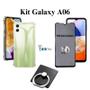 Imagem de Kit Capa Capinha Anti Impacto + Película 3D Privacidade + Suporte de Anel Para Samsung Galaxy A06