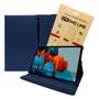 Imagem de Kit Capa Capinha Tablet Galaxy TAB S7 FE T730 T735 12.4 Couro Giratória Espaço Caneta + Pelicula