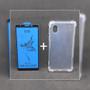 Imagem de Kit capa capinha transparente com bordas e película 3d 5d 9d full cover Samsung A01 core