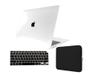 Imagem de Kit Capa Case Compativel Macbook AIR 11" A1465 A1370 cor TC + Pel. Teclado + Capa Noeprene