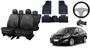 Imagem de Kit capa couro Peugeot 408 10-19 + tapete reforçado bordado