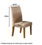 Imagem de Kit Capa de Cadeira 2 Peças Suede Veludo Sala de Jantar Protege o Estofado Renova o Visual Avelã Bege