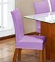 Imagem de Kit Capa de Cadeira 6 Peças Sala de Jantar Protege o Estofado Renova o Visual Malha Gel Lilás