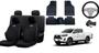 Imagem de Kit Capa de Couro Personalizada para Hilux 19-24 + Tapete de Qualidade + Capa de Volante