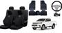 Imagem de Kit Capa de Couro + Tapetes + Capa de Volante para Hilux 13-16