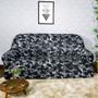 Imagem de Kit Capa de Sofa Sala Moderna 1+2+3 Lugares Black Flower