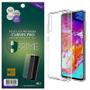 Imagem de Kit Capa Lift Crystal Hybrid + Película Curves Pro HPrime para Samsung Galaxy A70