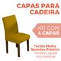 Imagem de Kit Capa para Cadeira de Jantar e Sala 4, 6 ou 8 Lugares em Malha Gel Premium