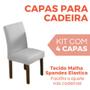 Imagem de Kit Capa para Cadeira de Jantar e Sala 4, 6 ou 8 Lugares em Malha Gel Premium