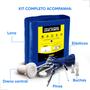 Imagem de Kit Capa para Piscina 10 em 1 Proteção Azul 300 Micras 5x10 / 10x5