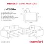 Imagem de Kit Capa Para Sofa 2/3 Lugares 21 Elasticos Varias Cores