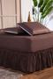 Imagem de Kit Capa Protetor de Colchão Casal Impermeável + 2 Protetor de Travesseiro + Saia Box com Elástico Ajustável
