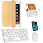 Imagem de Kit Capa Smart Case Dourado / Teclado E Mouse Branco