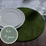 Imagem de Kit Capa Souplast Supla Jacquard Chic Mesa Posta Jogo Americano Varias Cores Modernas Decoração Cozinha
