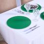 Imagem de Kit Capa Sousplat Basic Redondo Mesa Posta Jantar Com Base MDF 6 Peças - Verde