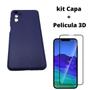 Imagem de Kit Capa ul Marinho Compatível Galaxy A04S+Pelicula 3D