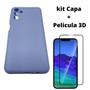 Imagem de Kit Capa Veludo Lilas Compatível Galaxy A04S+Pelicula 3D
