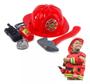 Imagem de Kit Capacete Bombeiro Ferramenta Brinquedo Infantil Presente