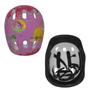 Imagem de Kit Capacete Cotoveleira Joelheira Infantil Bike Skate Rosa