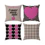 Imagem de Kit Capas Almofadas Decorativas O Amor Mora 45x45 - ID Decor