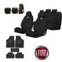 Imagem de kit capas automotiva para banco em tecido grosso original + tapete e pedal esporte para uno 94