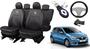 Imagem de Kit Capas de Couro Impermeável Renault Sandero 2016 + Capa de Volante + Chaveiro Renault