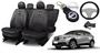 Imagem de Kit Capas de Couro Nissan Kicks 2024 + Capa de Volante + Chaveiro Nissan