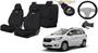 Imagem de Kit Capas Tecido Elegantes para Bancos Spin 2012 a 2023 + Volante + Chaveiro GM