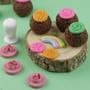 Imagem de Kit Carimbo de Brigadeiro Doces Letras Fofas Docinhos Números Essenciais Coração Estrela