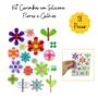 Imagem de Kit Carimbos em Silicone Artesanato Flores e Galhos 18 Peças