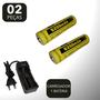 Imagem de Kit Carregador 1 Carga + 2 Cargas 5200 Mah 3.7V Lanternas