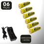 Imagem de Kit Carregador 1 Carga + 6 Cargas 15800mAh 3.7V P/ Lanternas