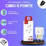 Imagem de Kit Carregador 2 Metros compatível com Motorola One Vision - Cabo USB C e Fonte