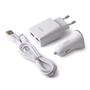 Imagem de Kit Carregador Automotivo Oex Kv301 3 Em 1 Micro Usb