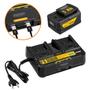 Imagem de Kit Carregador Duplo + Bateria 5Ah Vonder Intercambiável Convencional Bilvolt com 2 Entradas USB
