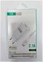 Imagem de KIT Carregador para celular mais cabo V8 com 1 USB 2.1A Certificado pela ANATEL FKT-1108 ANATEL FAM