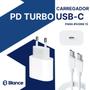 Imagem de Kit Carregador PD Turbo USB-C + Fone de Ouvido Para iPhone 15, Plus, Pro e Max - Blance