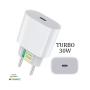 Imagem de Kit Carregador Turbo 30W Fonte USB-C + Cabo Tipo-C Compatível Todos Android - AGold