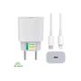 Imagem de Kit Carregador Turbo 30W Fonte USB C e Cabo Lightning Compatível iOS até 14 AʼGold