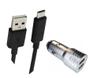 Imagem de Kit Carregador USB Automotivo Duplo C/ Cabo USB C Type Turbo