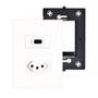 Imagem de Kit Carregador USB Tipo-A 750mA com Tomada 20A e Placa 4x2 Arteor Legrand