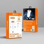 Imagem de Kit Carregador Veicular com Cabo Tipo-C Hrebos Hs-516C