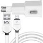Imagem de Kit Carregadores Com 10 Fontes Usb Duas Portas Turbo E 10 Cabos Micro Usb V8 Para Tablets Celulares Computadores
