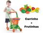 Imagem de Kit Carrinho de Compra Supermercado Infantil 2 Em 1 + Frutinhas e Legumes CALESITA